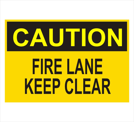 Caution Fire Lane Keep Clear Decal