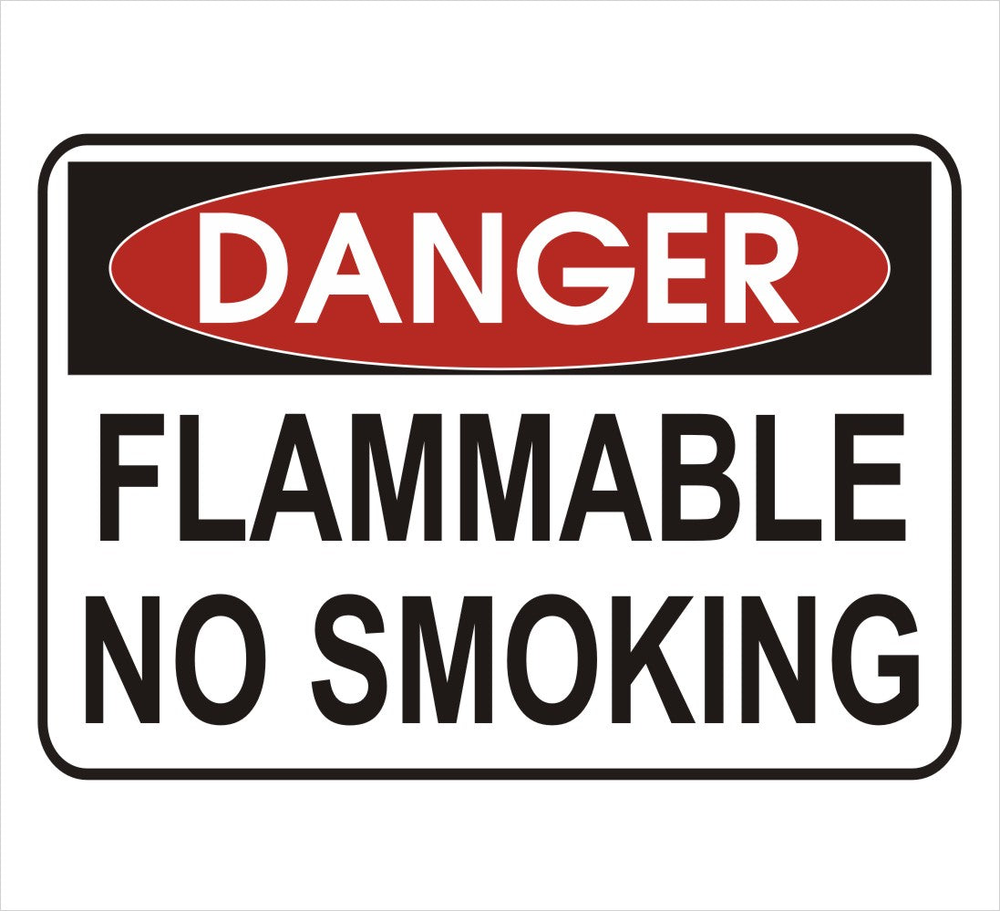 Flammable No Smoking Danger Decal