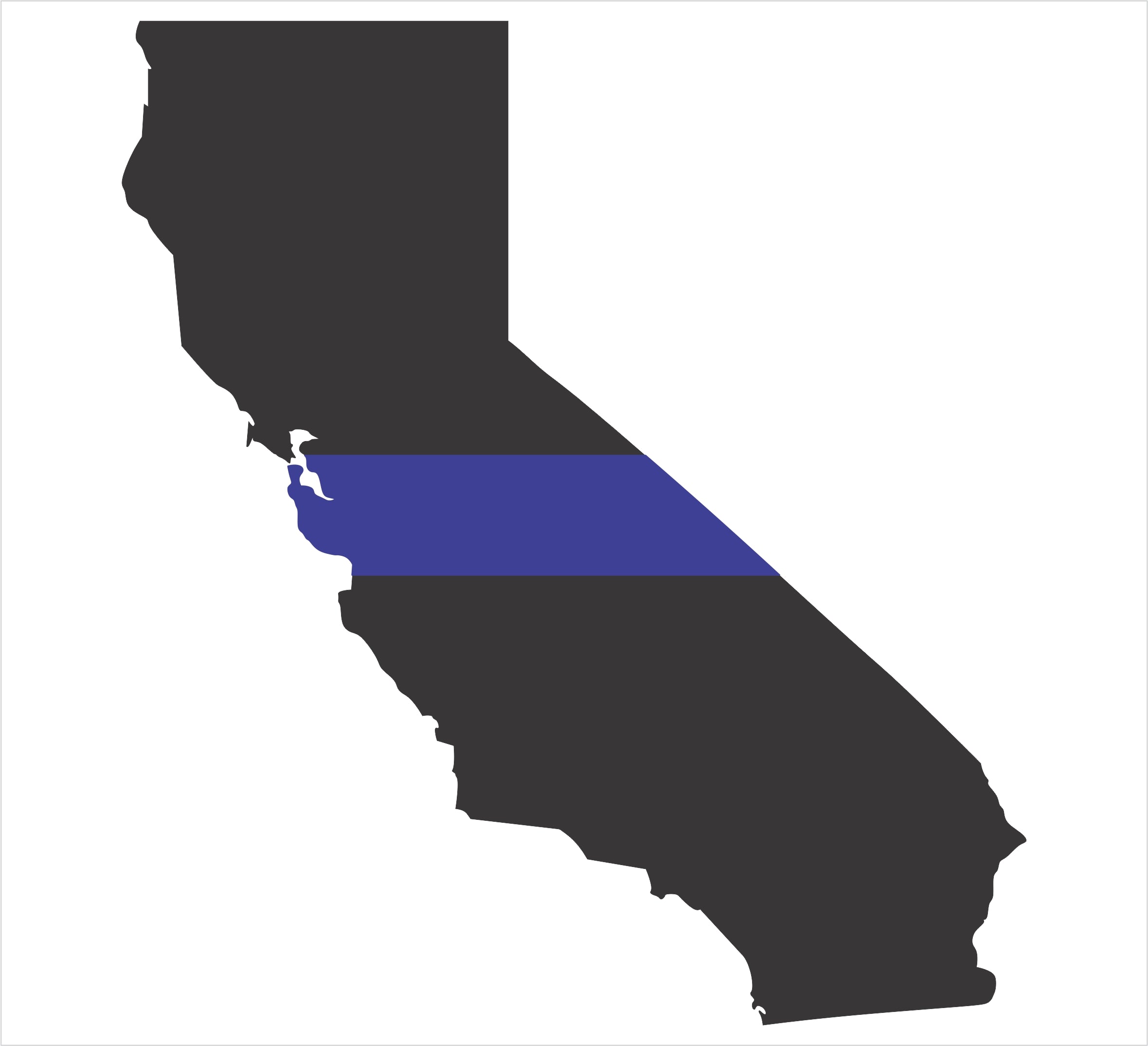 California Thin Blue Line Decal