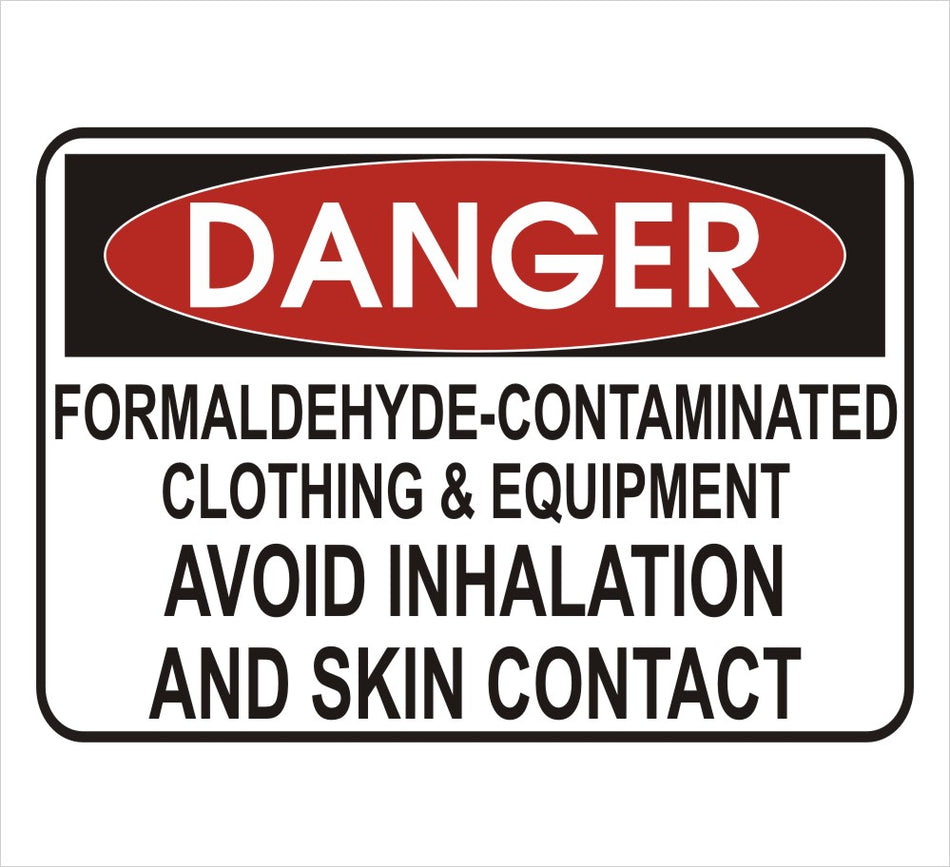 Formaldehyde-contaminated Danger Decal