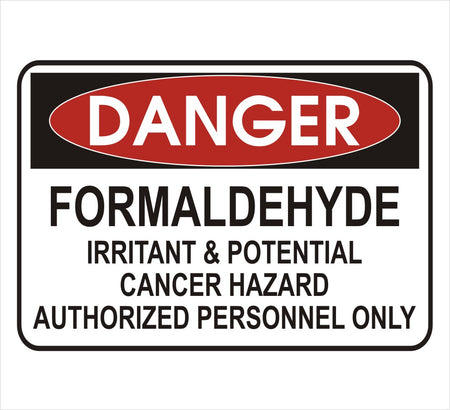 Formaldehyde Irritation Danger Decal