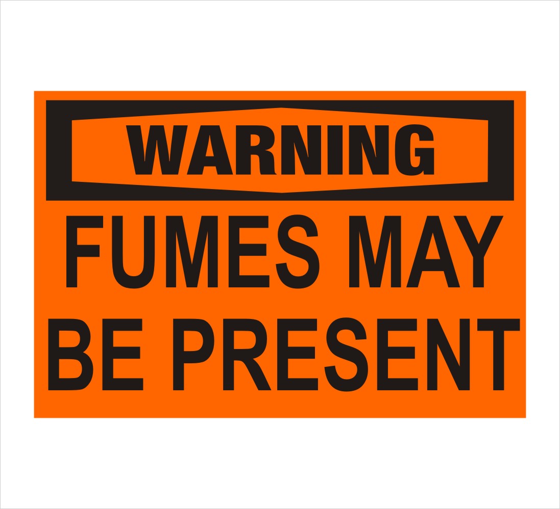 Fumes May Be Present Warning Decal