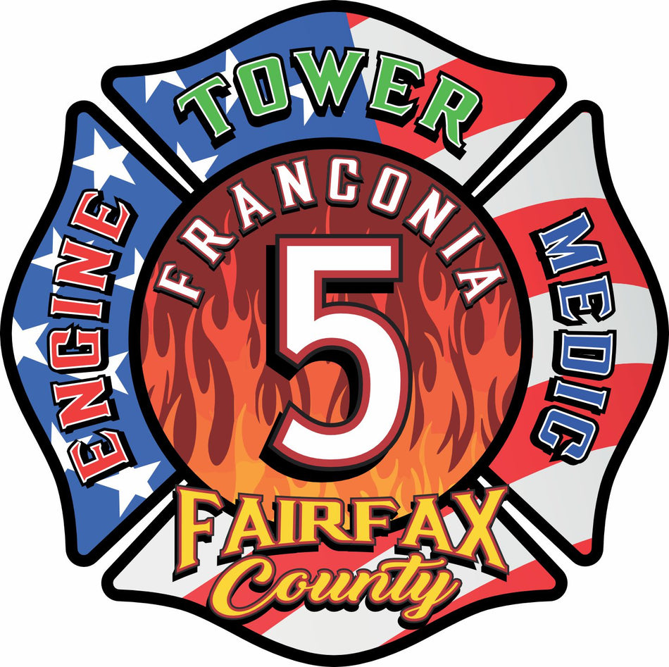 Fairfax County Franconia Station 5 Customer Decal