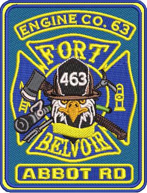 Fort Belvoir 4.75" Tall Embroidered PATCHES 50 Count - Powercall Sirens LLC