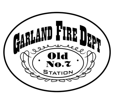 Garland Fire Department Oval Custom Decal