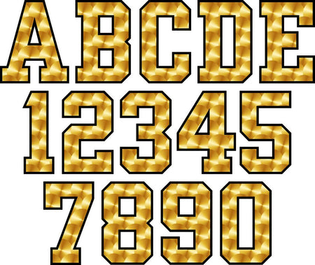 Gold leaf Printed Letters and Number Decals - Powercall Sirens LLC