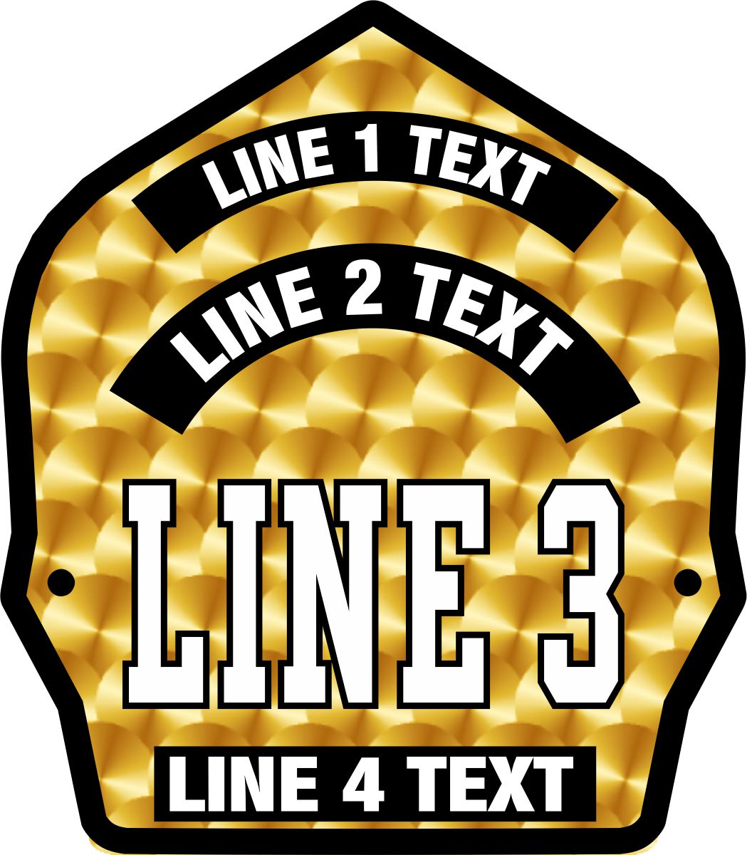 Gold Leaf  Printed Custom Powershield Decal - Powercall Sirens LLC