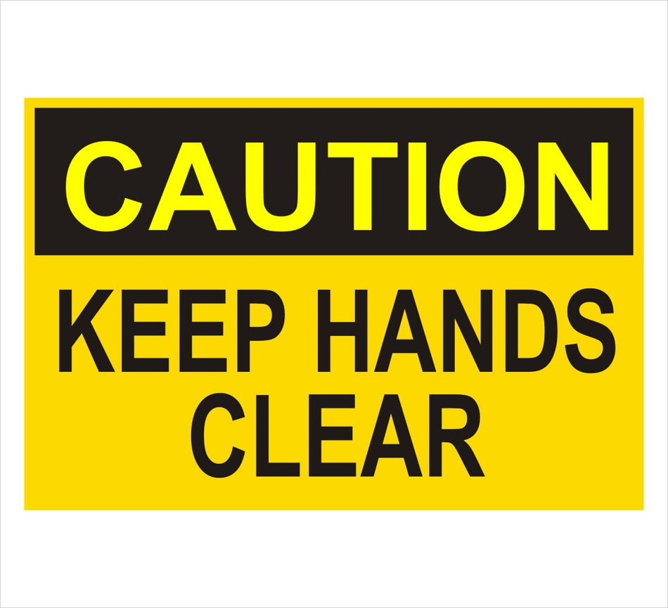 Caution Keep Hands Clear Decal