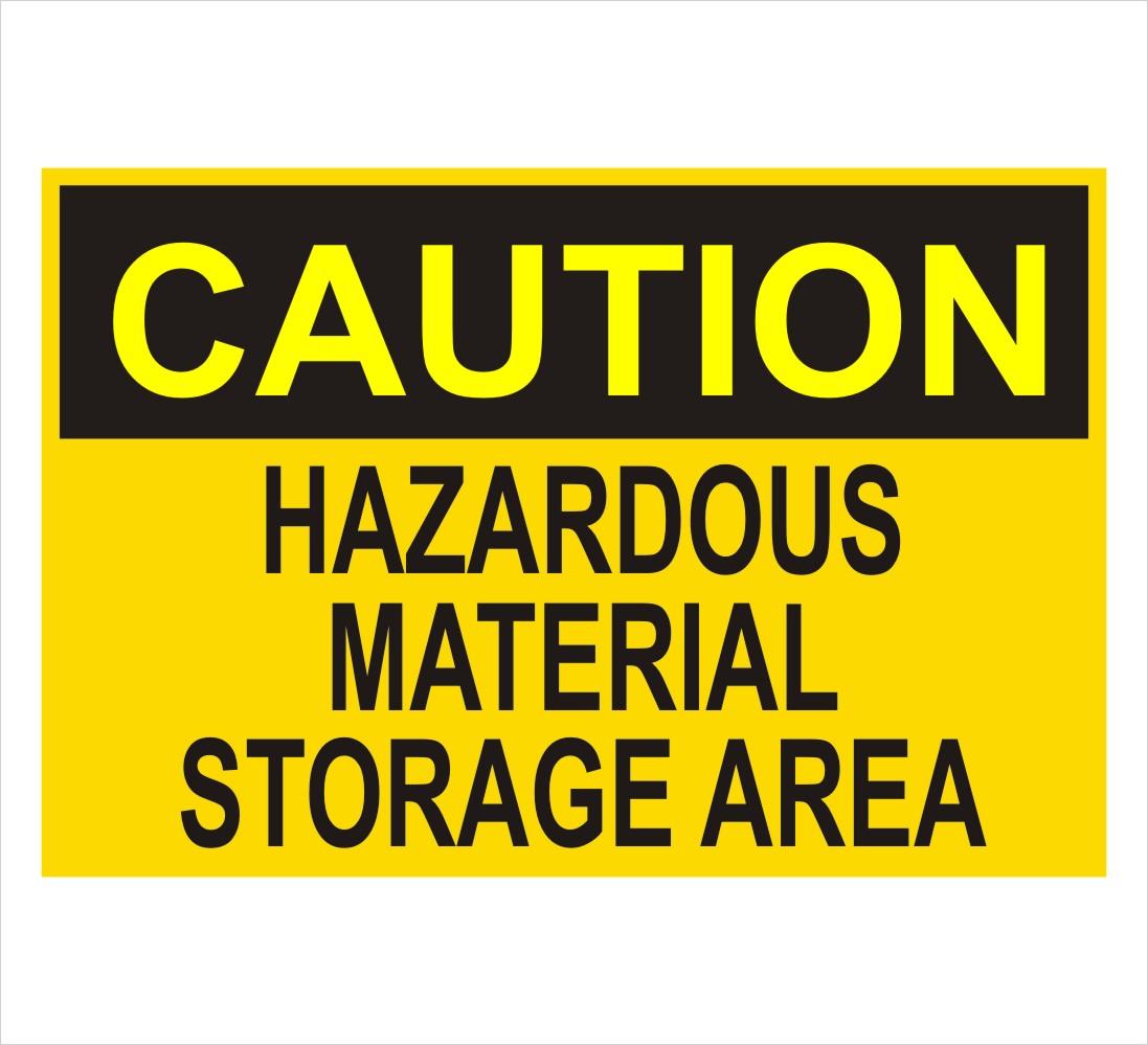 Caution Hazardous Material Storage Area Decal