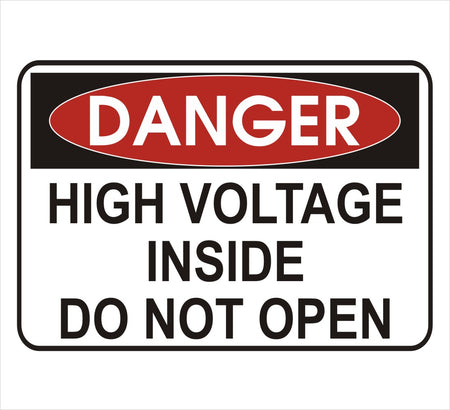 Highly Voltage Inside Danger Decal