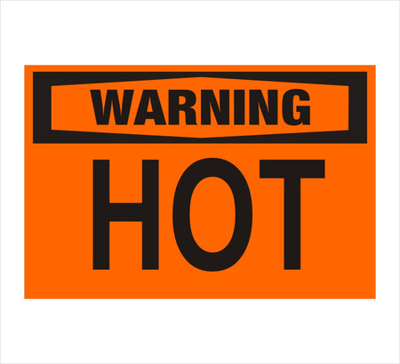 Hot Warning Decal
