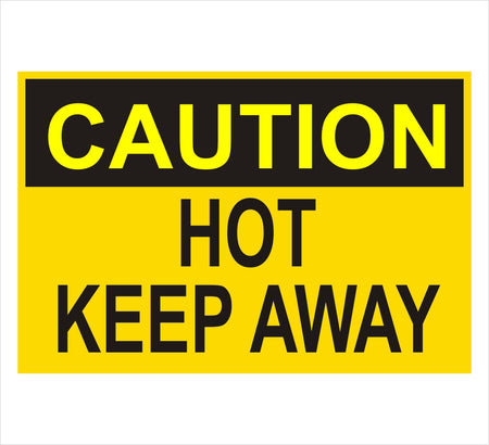 Caution Hot Keep Away Decal