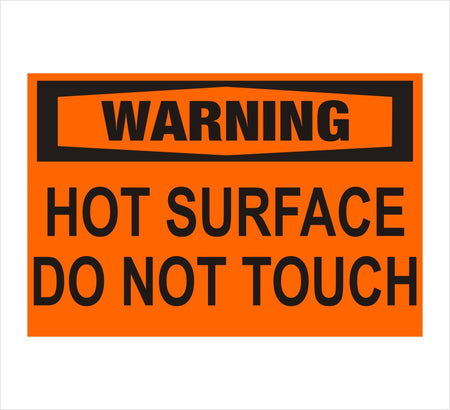 Hot Surface Warning Decal