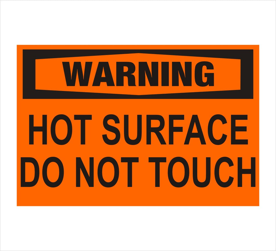 Hot Surface Warning Decal