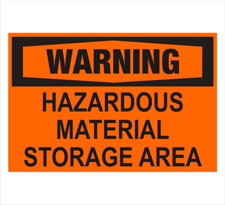 Hazardous Materials Warning Label Decal