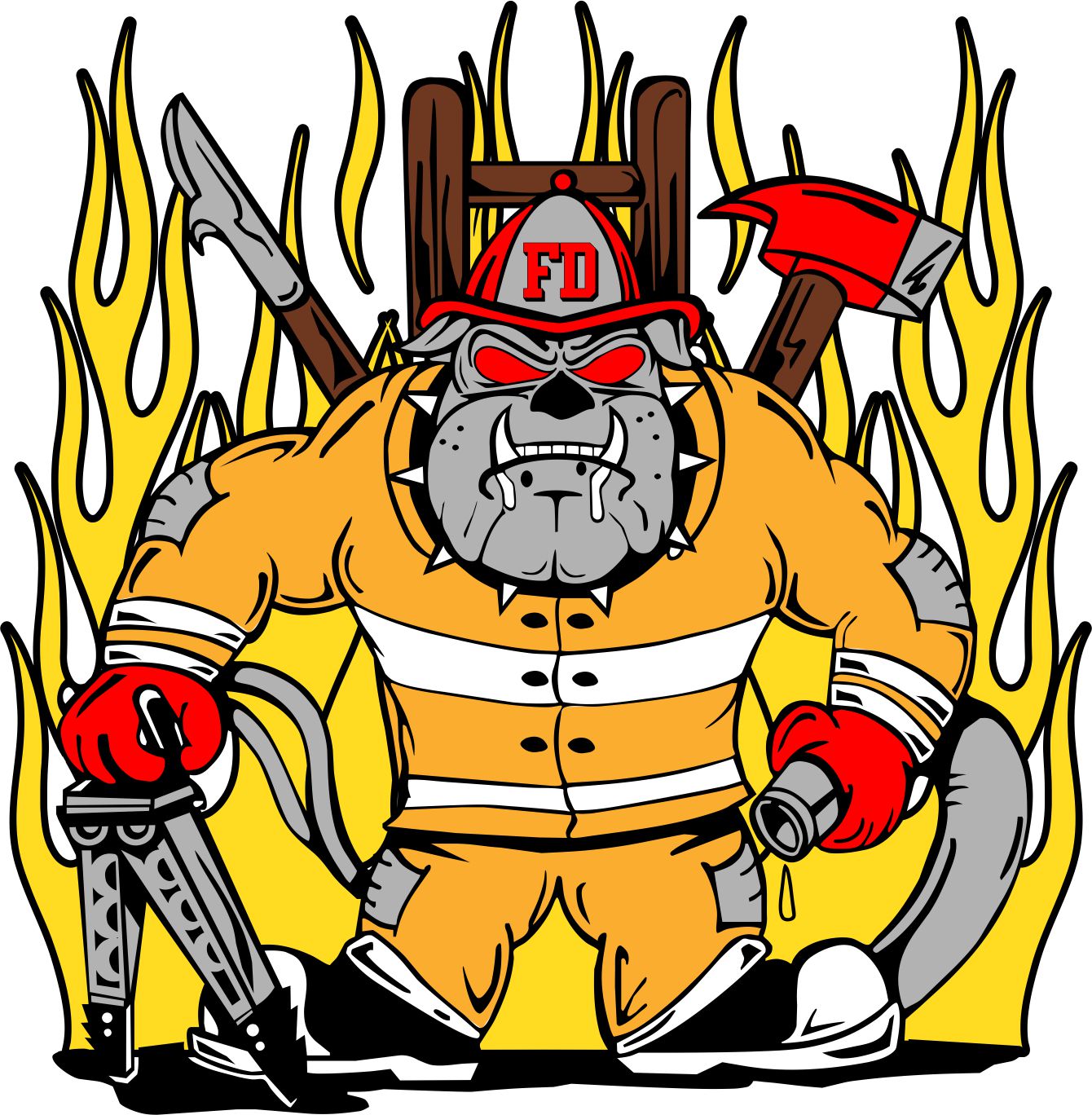 Hurst Fire Bulldog Customer Decal - Powercall Sirens LLC