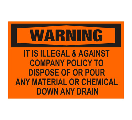 Chemical Disposal Warning Decal