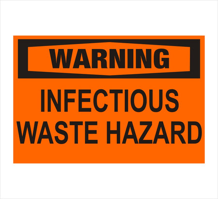 Infectious Waste Hazard Warning Decal