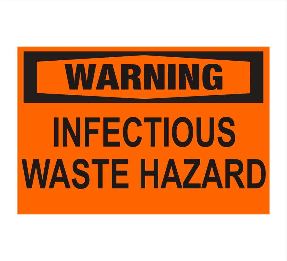 Infectious Waste Hazard Warning Decal