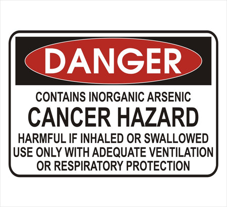 Inorganic Arsenic Danger Decal