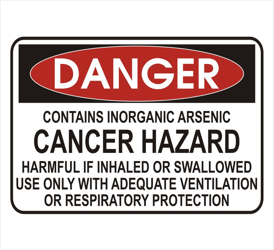 Inorganic Arsenic Danger Decal