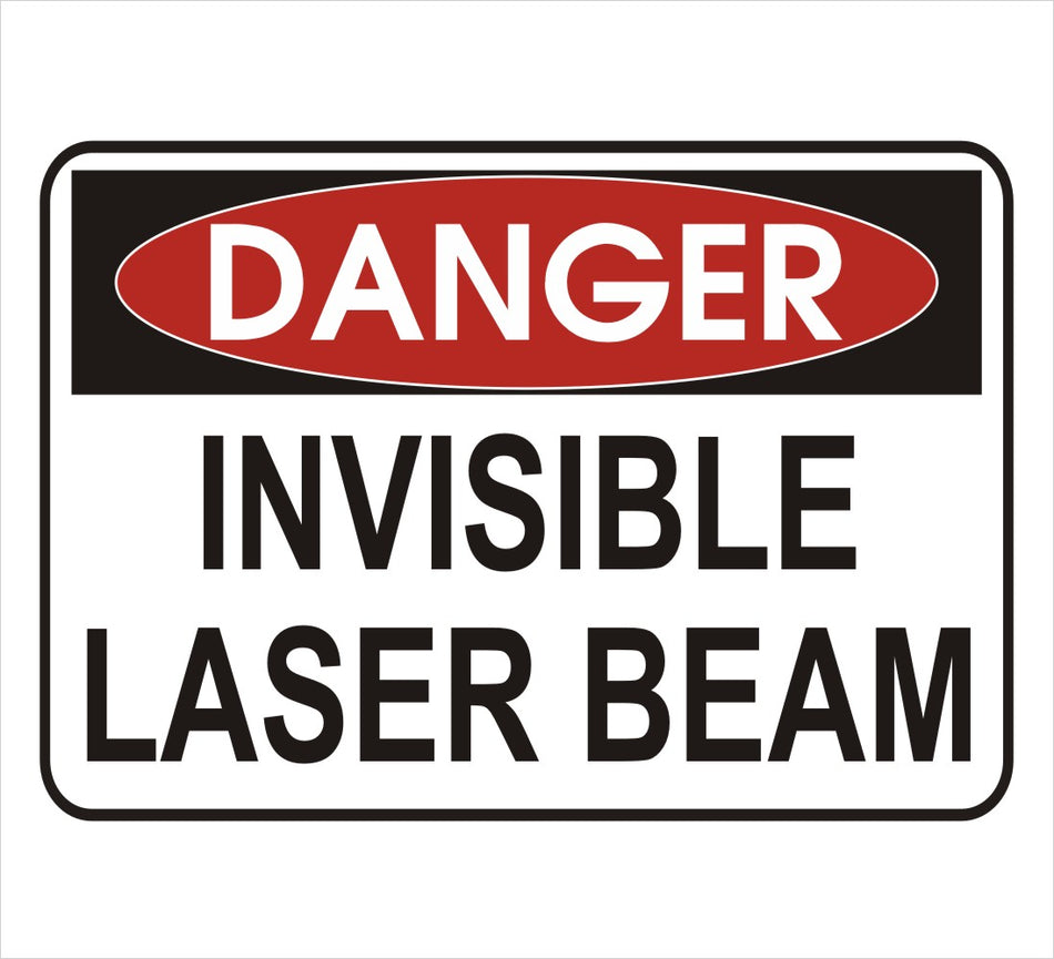 Invisible Laser Beam Danger Decal