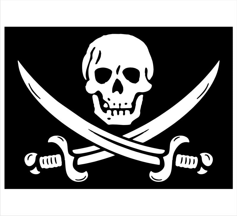 Jolly Roger Sword Window Decal