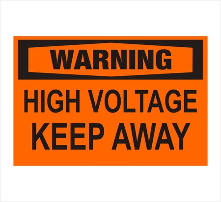 High Voltage Keep Away Warning Decal
