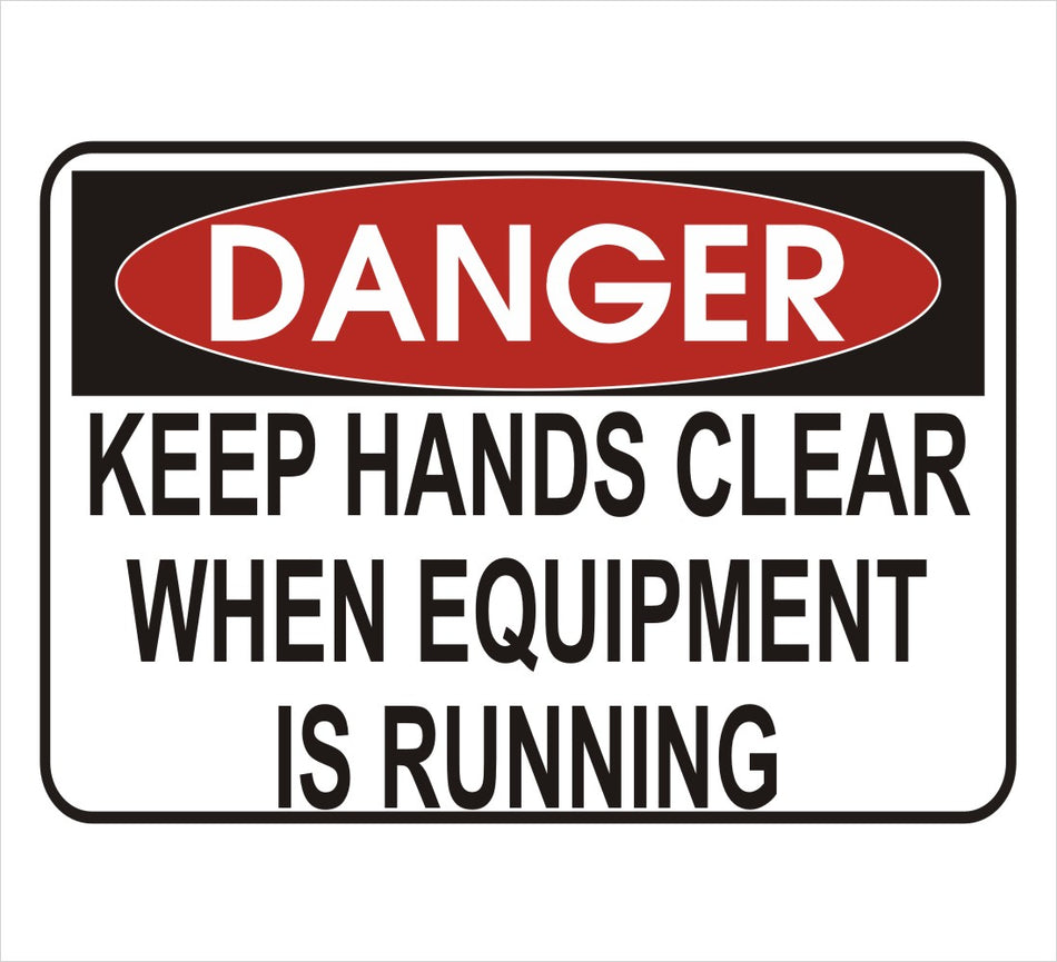 Keep Hands Clear Danger Decal