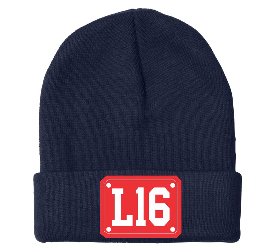 L16 Badge Embroidered Winter Hat 102417