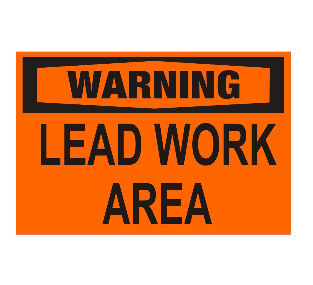 Lead Work Area Warning Decal