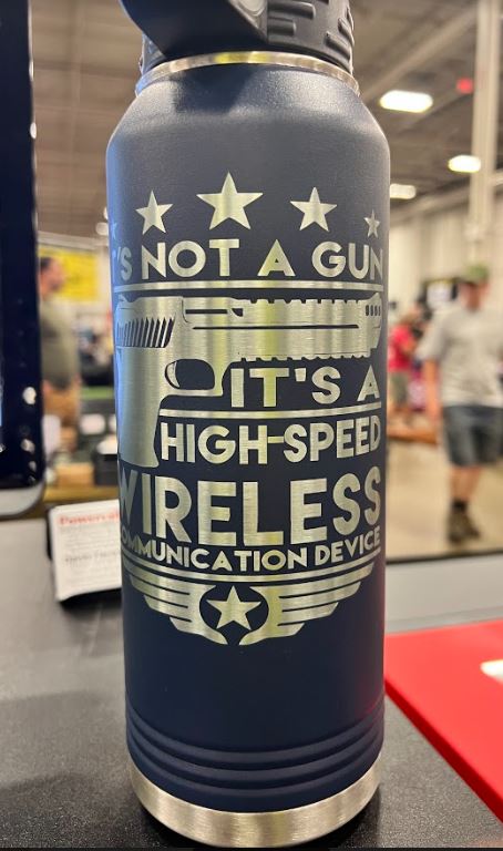 Lectured Gun Control Engraved 32oz. Water Bottle - Powercall Sirens LLC