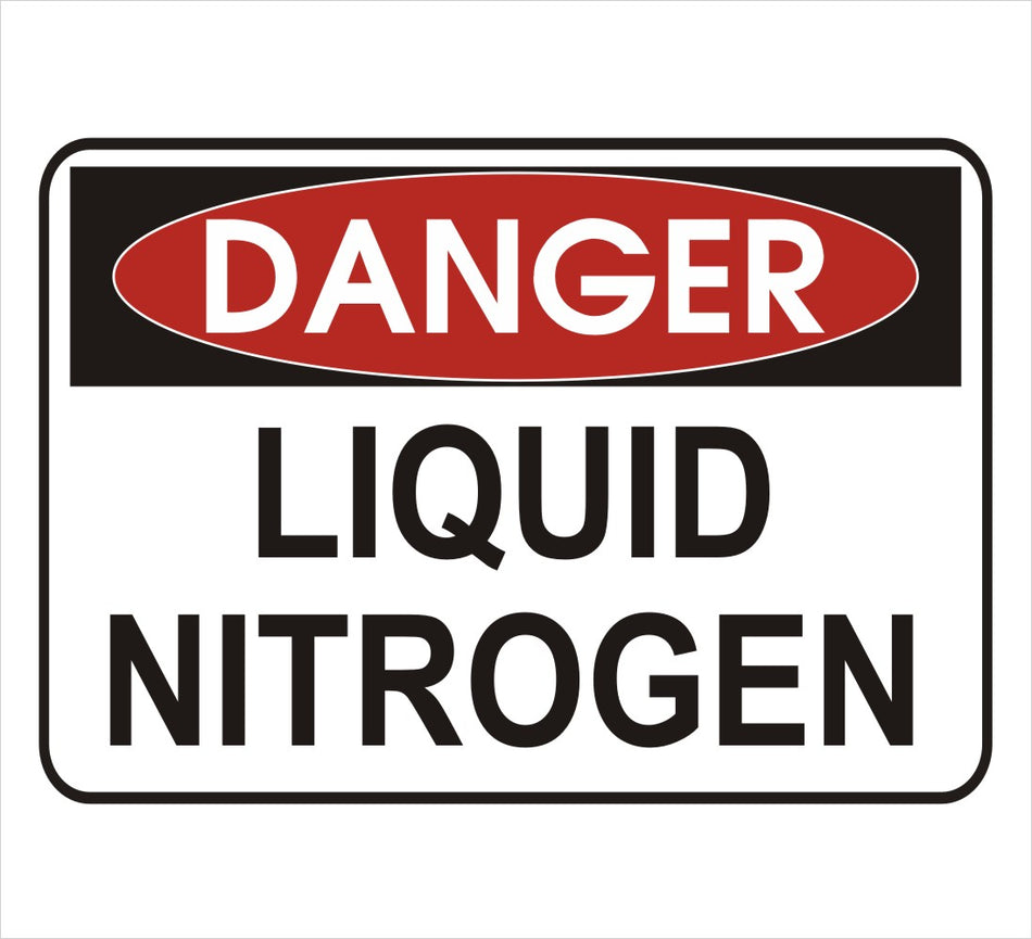 Liquid Nitrogen Danger Decal