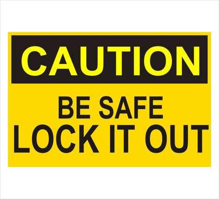 Lock It Out Caution Decal
