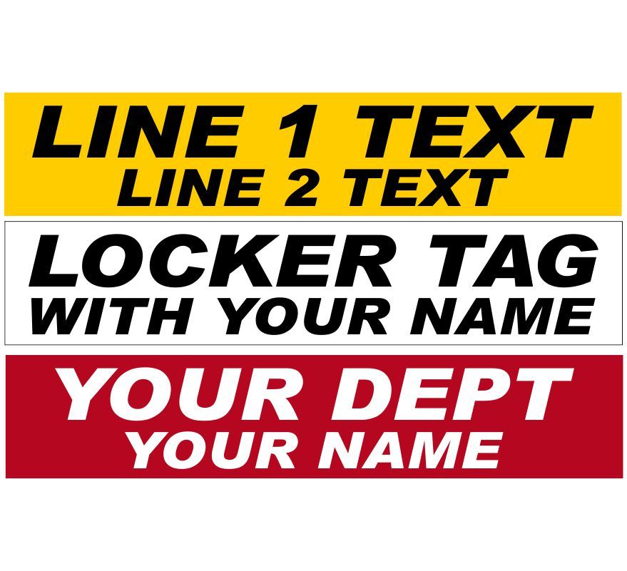 Custom Engraved Locker Tag 10" x 2" - Powercall Sirens LLC