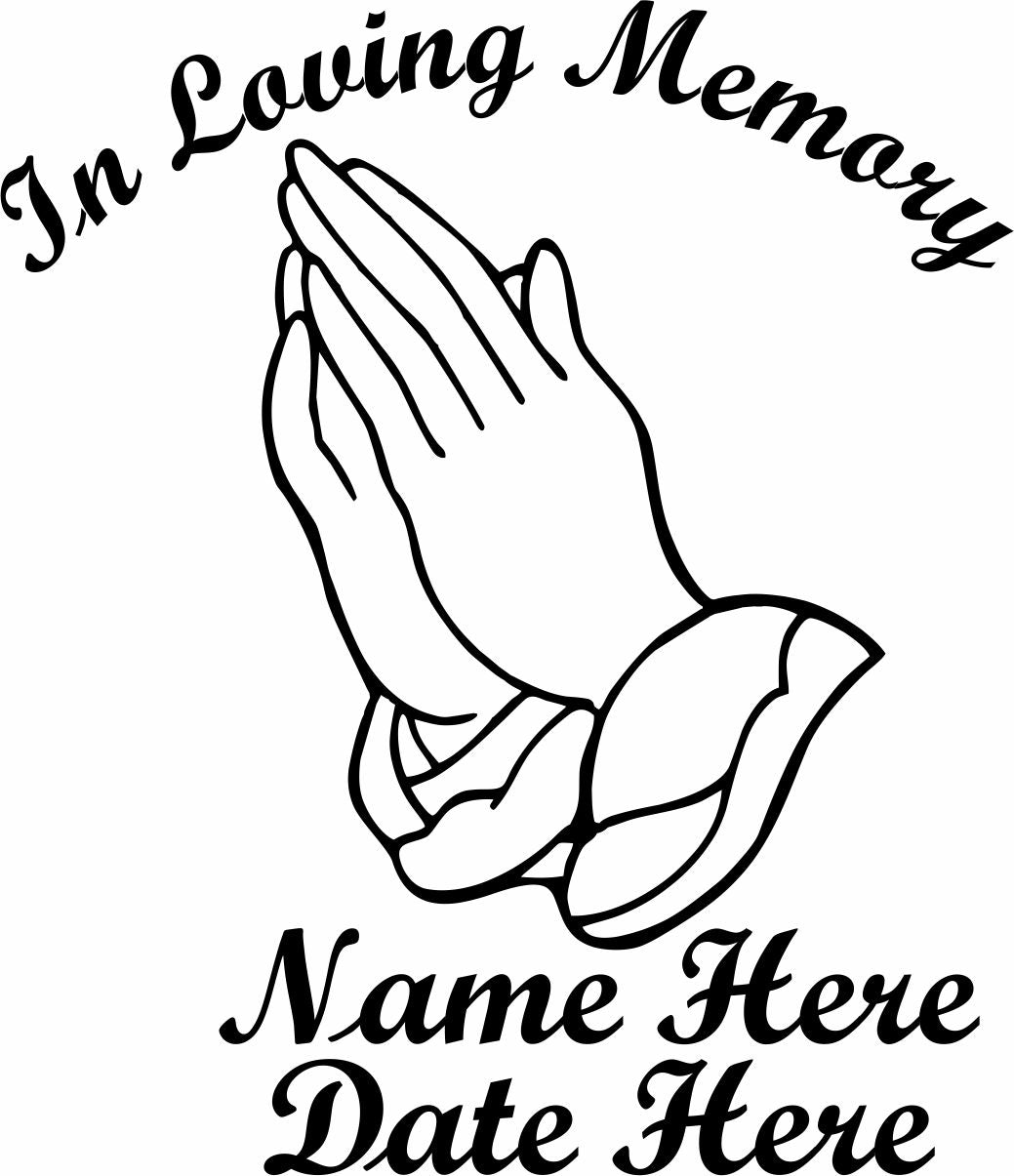 In Loving Memory Hands Customizable Decal – Powercall Sirens LLC