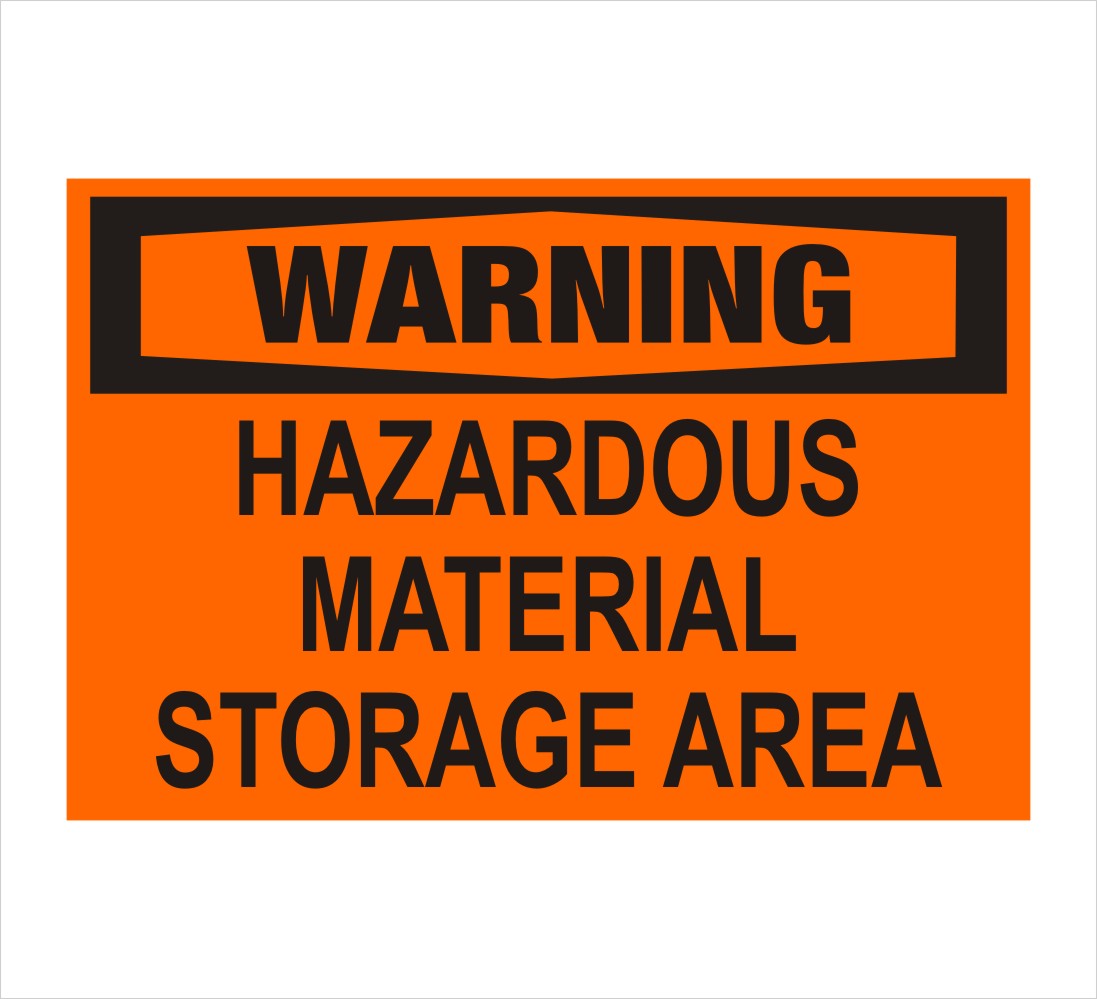 Hazardous Material Storage Area Warning Decal