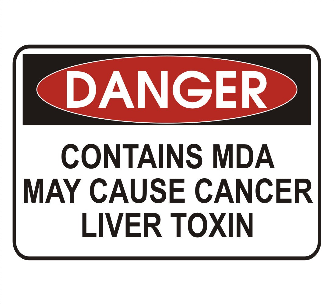 Contains MDA Danger Decal