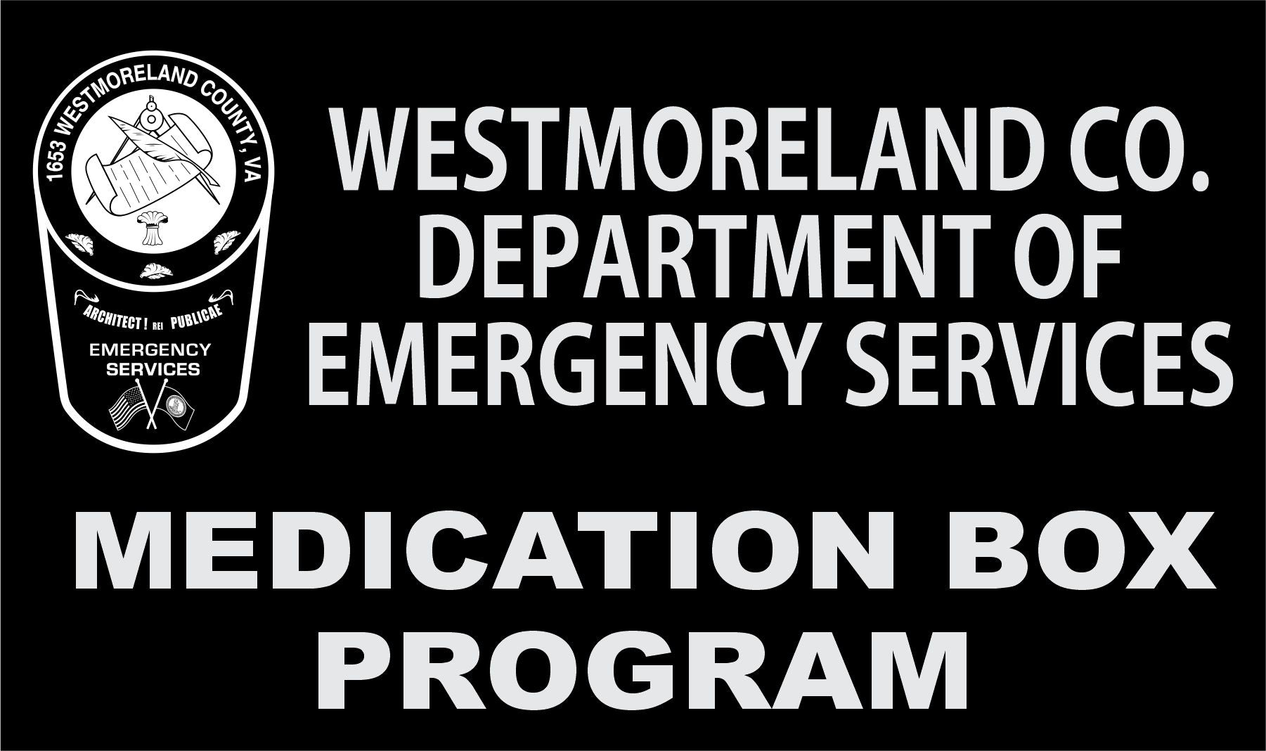 Westmoreland Medication Box Customer Decal - Powercall Sirens LLC