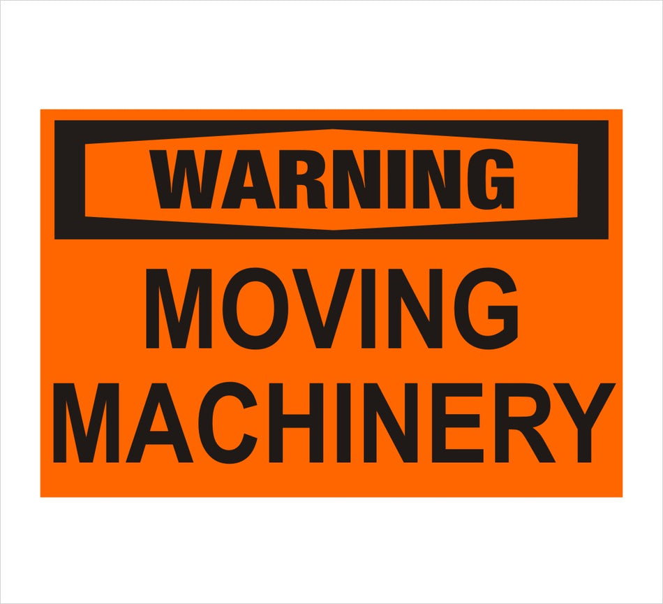 Moving Machinery Warning Decal