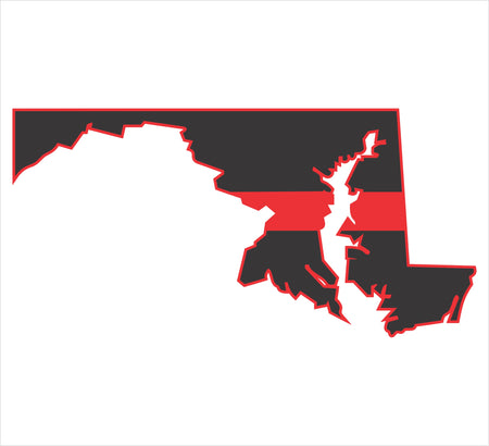 Maryland Thin Red Line Decal
