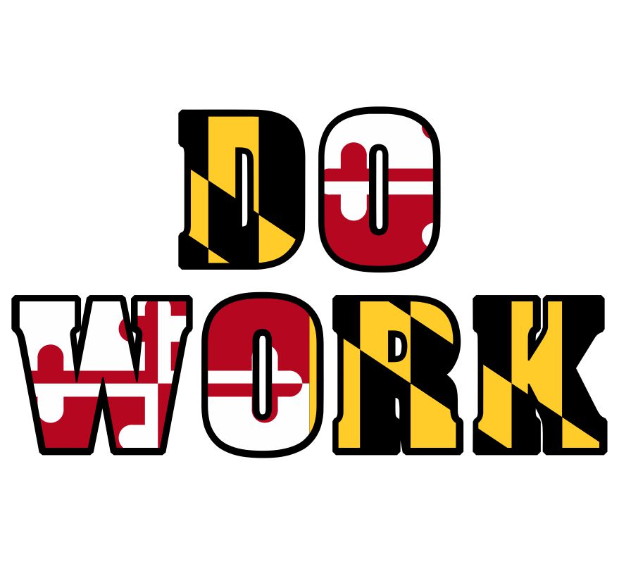 Maryland Flag DO WORK customer decal