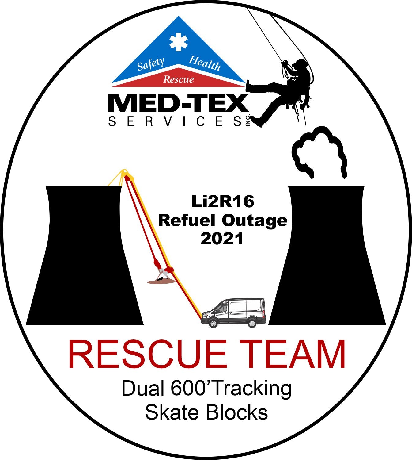 Med-Tex Services Rescue Team Customer Decal - Powercall Sirens LLC