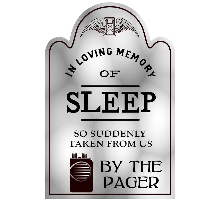 In Memory of Sleep Pager Customer Decal