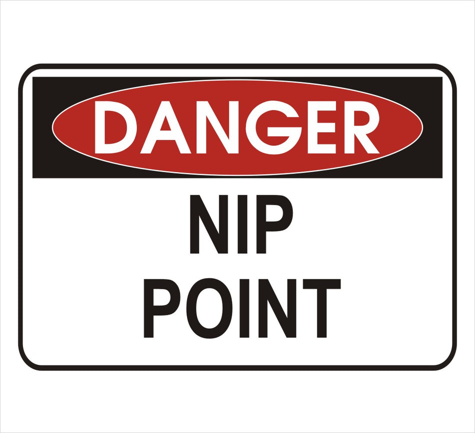 Nip Point Danger Decal