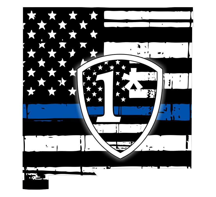 Thin Blue Line New Mexico 1 Asterisk K-9 Decal 