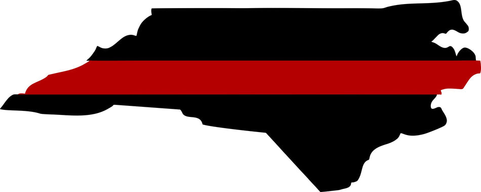 North Carolina Thin Red Line Decal - Powercall Sirens LLC