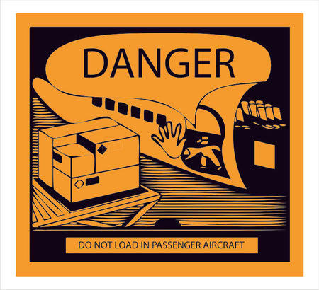 Passenger Aircraft Danger Decal
