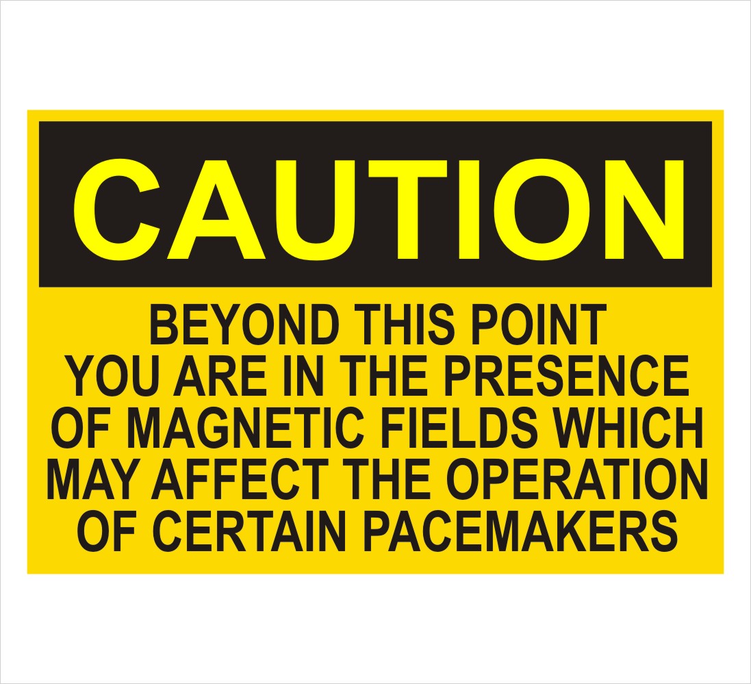 Magnetic Field Presence Caution Decal