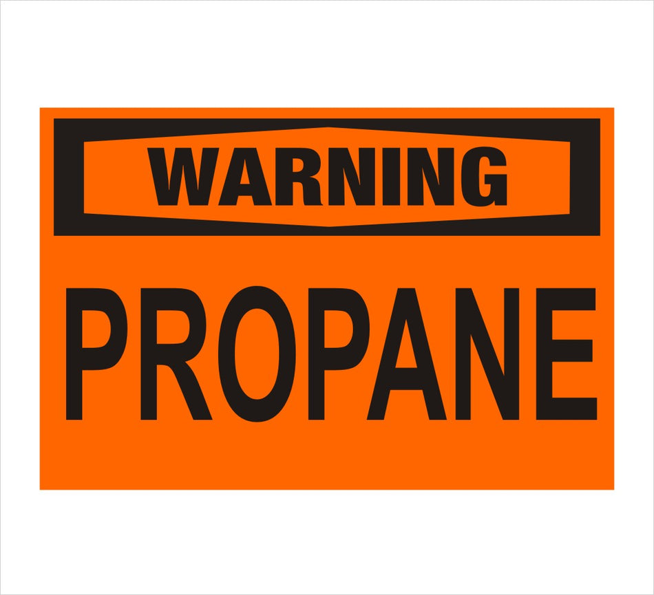 Propane Warning Decal